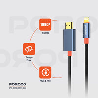 Porodo PD-CBL0016 / PD-CBL0017 Woven HDMI Cable 2m