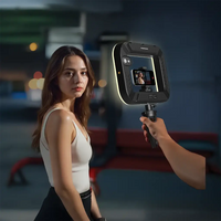 Porodo Lifestyle PDLFST214 Handheld Ring Light Grip with Phone Clamp & Desktop Stand