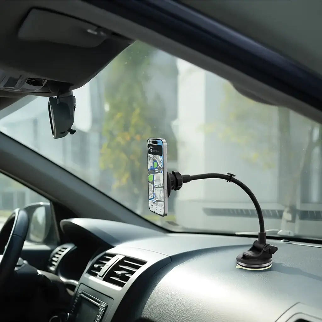 Porodo PDMCPH68 Vindex Magnetic Car Mount with Extended Flexible Pole