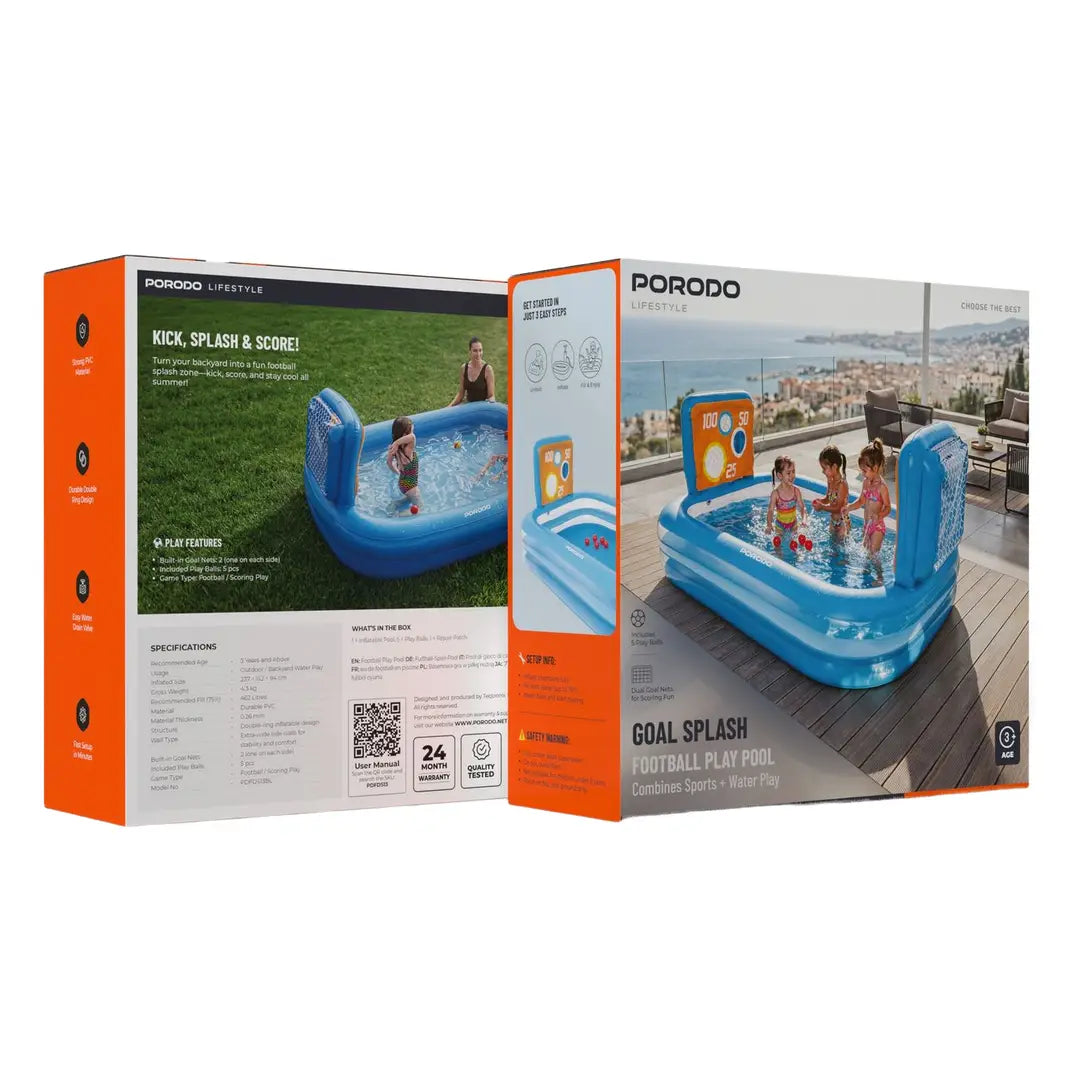 Porodo Lifestyle PDFDS13 Goal Splash Inflatable Football Play Pool