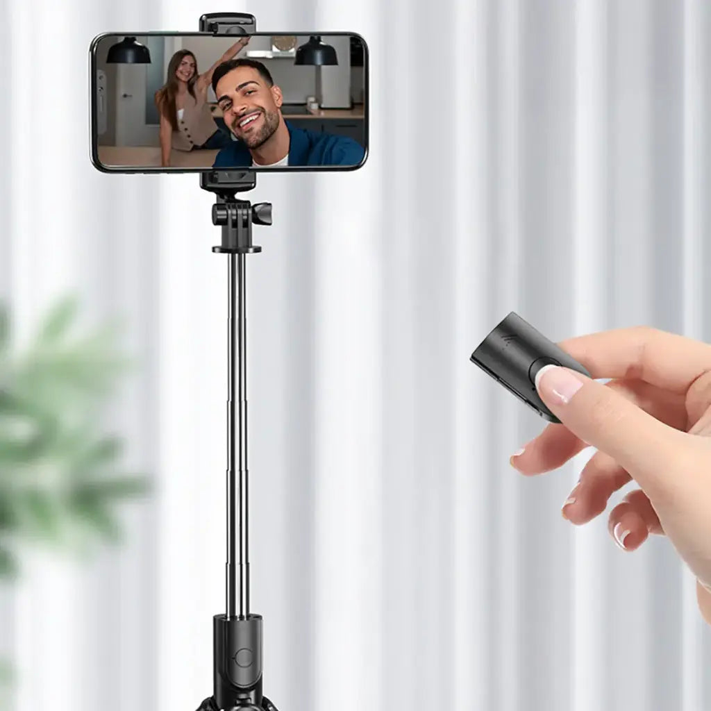 Porodo Blue PBS03SST FlexiTripod Selfie Stick with Foldable Tripod
