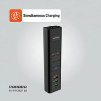 Porodo PD-FWCH031 85W 9-Port USB Charging Hub UK