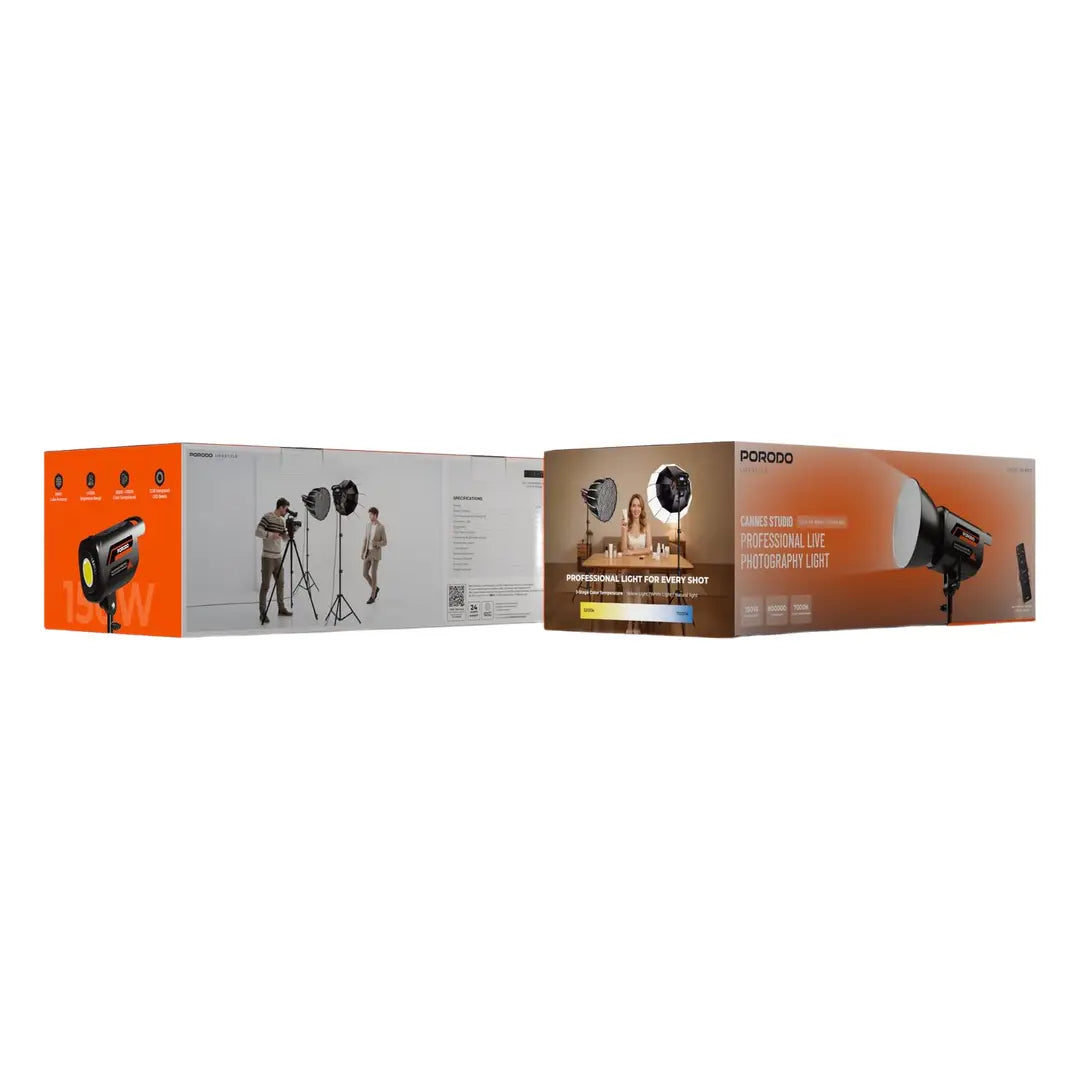 Porodo Lifestyle PDYM300BI Cannes Studio 150W COB Live Photography Light
