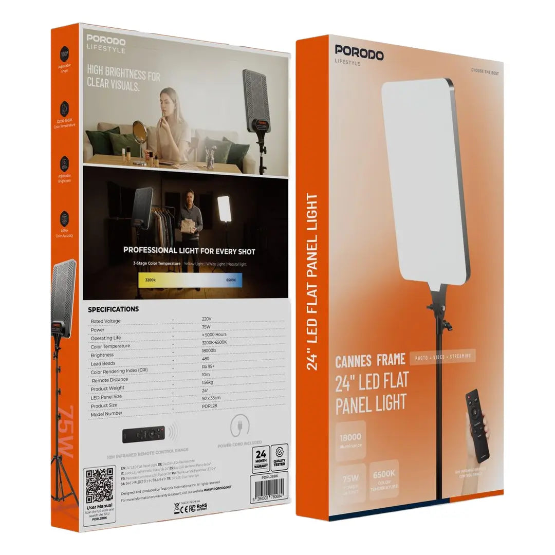 Porodo Lifestyle PDRL24 / PDRL28 Cannes Frame LED Flat Panel Light