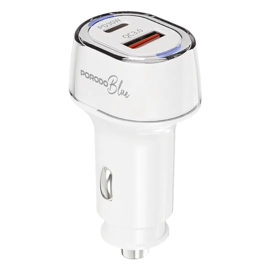 Porodo Blue PBJMM126 52.5W Dual-Port USB Car Charger
