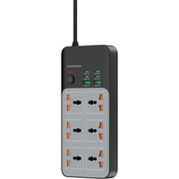 Porodo PDFWCH099 / PDFWCH100 3000W Universal Power Strip with 6 USB Ports UK