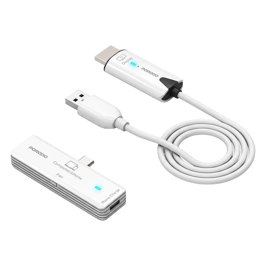 Porodo PDTC01 Portana Wireless USB-C to HDMI Display Adapter 1080p