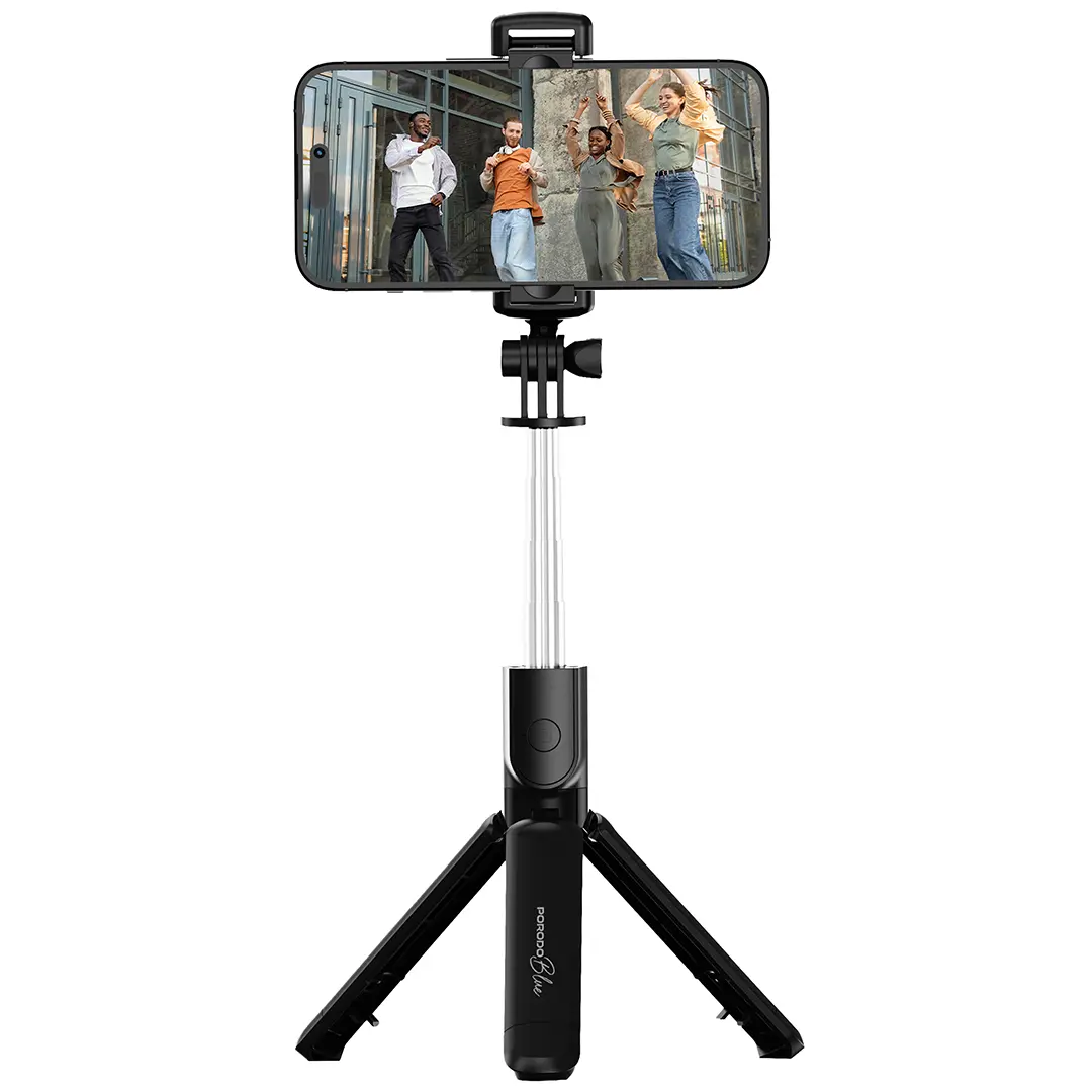 Porodo Blue PBS03SST FlexiTripod Selfie Stick with Foldable Tripod