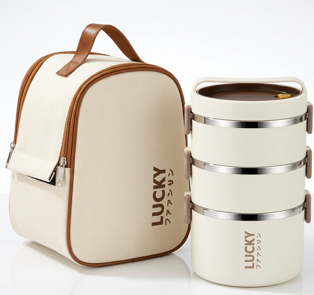 3-Layer Stainless Steel Picnic Lunch Box – YY-304-3