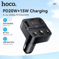 HOCO E87 Bluetooth FM Transmitter 35W Car Charger