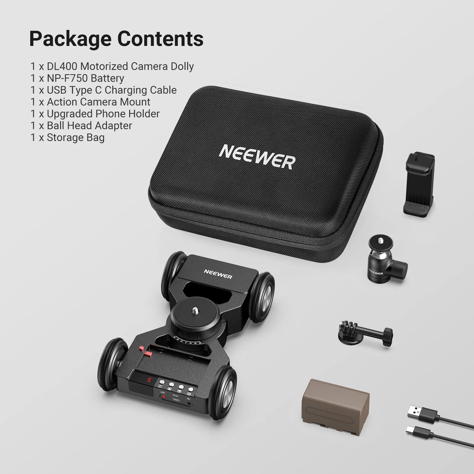 Neewer DL400 Electric Motorized Video Dolly