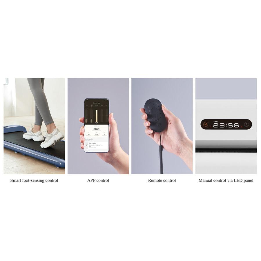 King Smith Foldable Walking Pad C2 - 1 HP - Blue in use - Treadmill | Buy Online in Kuwait | Pro Sports Kuwait