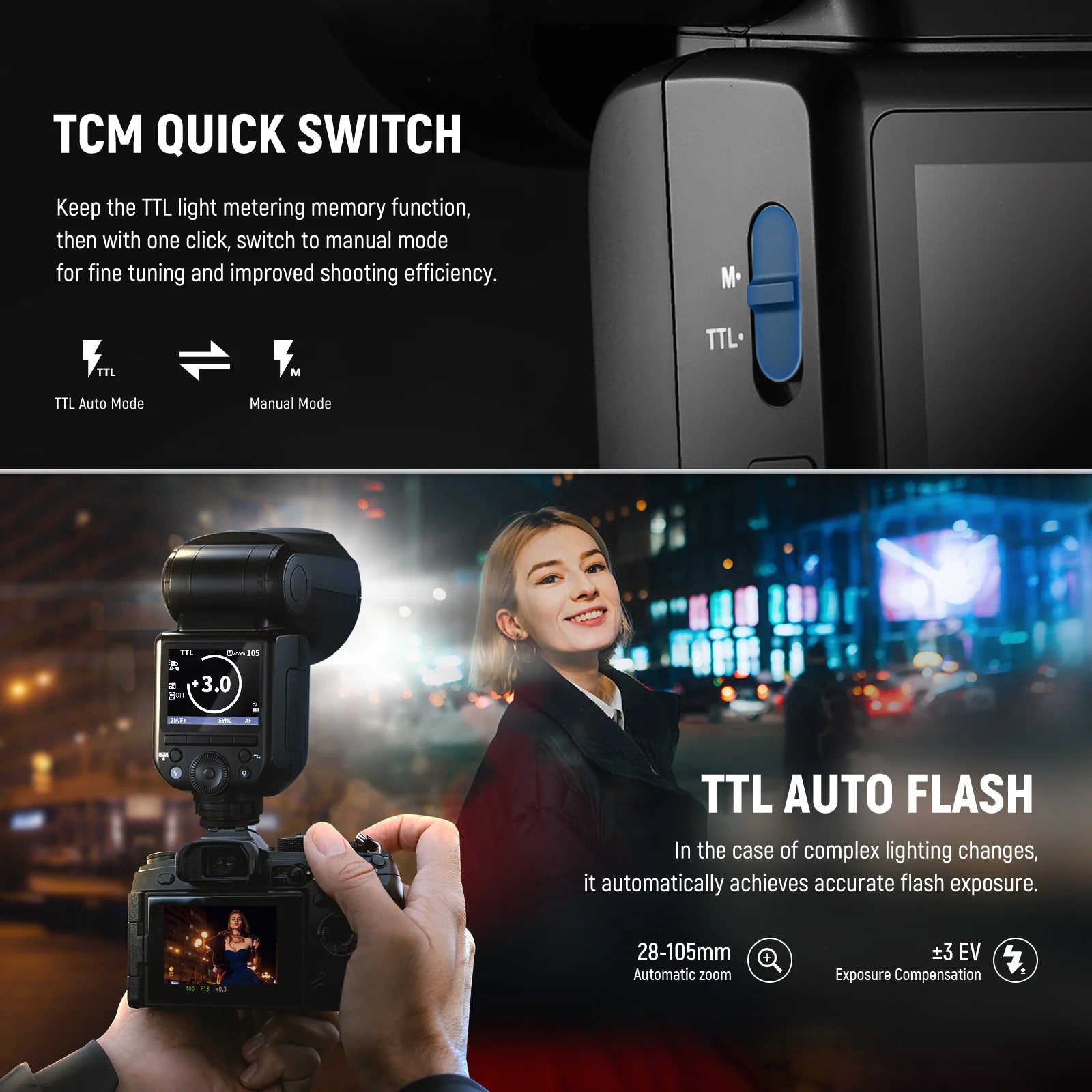 Neewer Z2-S TTL Round Head Flash Speedlite