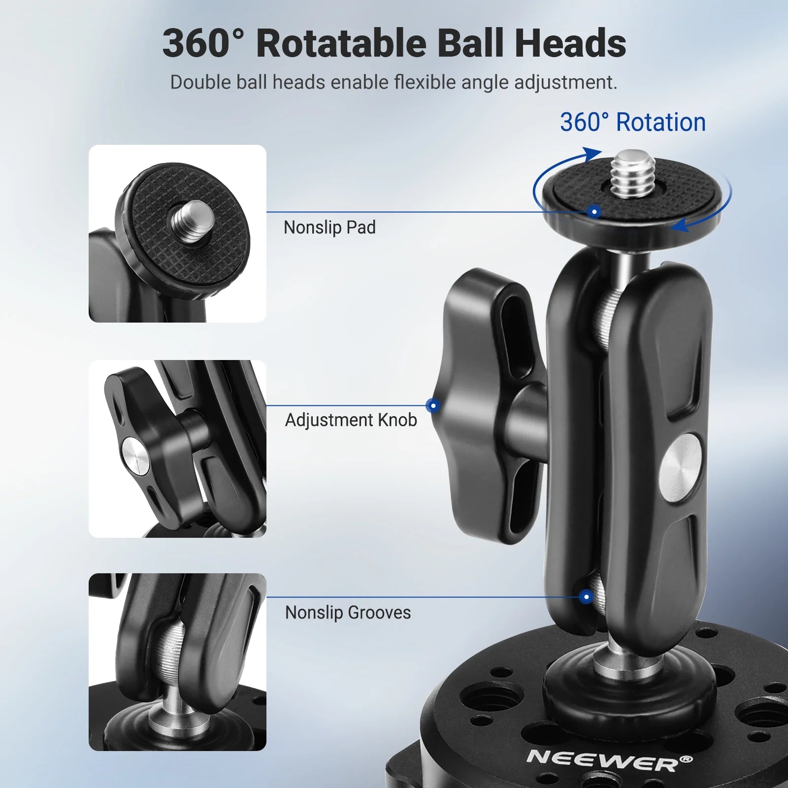 Neewer 6" Camera or Phone Suction Cup Mount