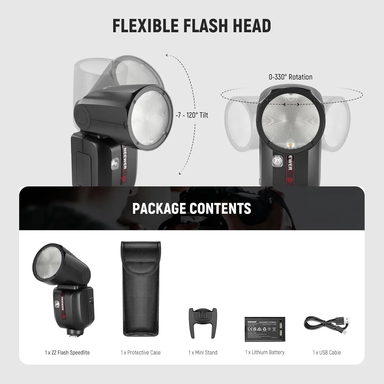 Neewer Z2-S TTL Round Head Flash Speedlite