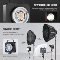 Neewer Q4 400W 2.4G TTL Flash with Battery