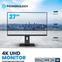 Powerology 4K UHD Monitor Adjustable Rotating Stand