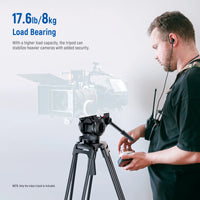 Neewer TP37 Adjustable Video Tripod with Fluid Head