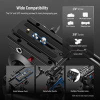 Neewer TP37 Adjustable Video Tripod with Fluid Head