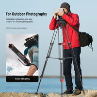 Neewer TP37 Adjustable Video Tripod with Fluid Head