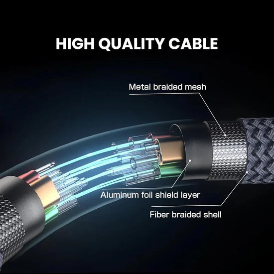 Mowsil MODB2 DisplayPort 1.2 4K@60Hz Braided Cable 2M