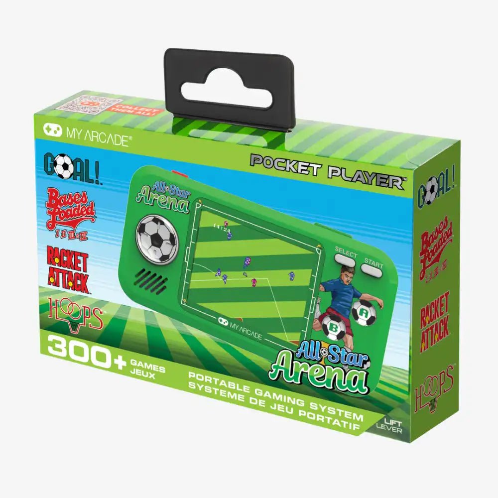 My Arcade All - Star Arena® Pocket Player – Handheld Console with 307 Games - Techty