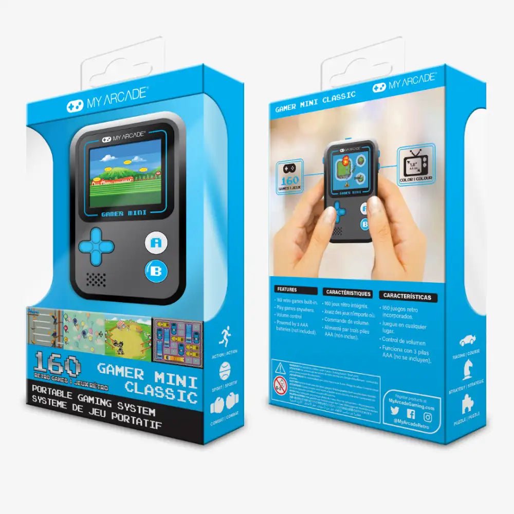 My Arcade Gamer Mini Classic – Blue - Techty