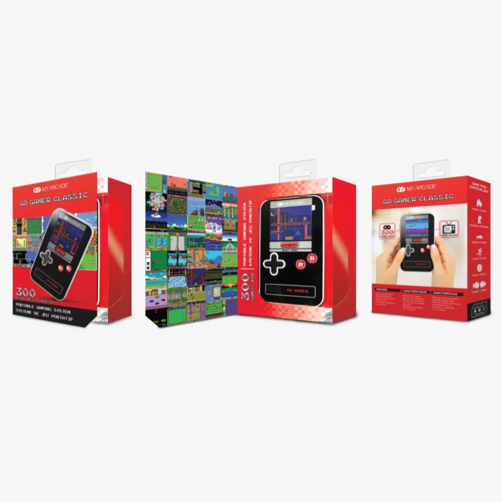 My Arcade Go Gamer Classic – Red Handheld Console with 300 Games - Techty