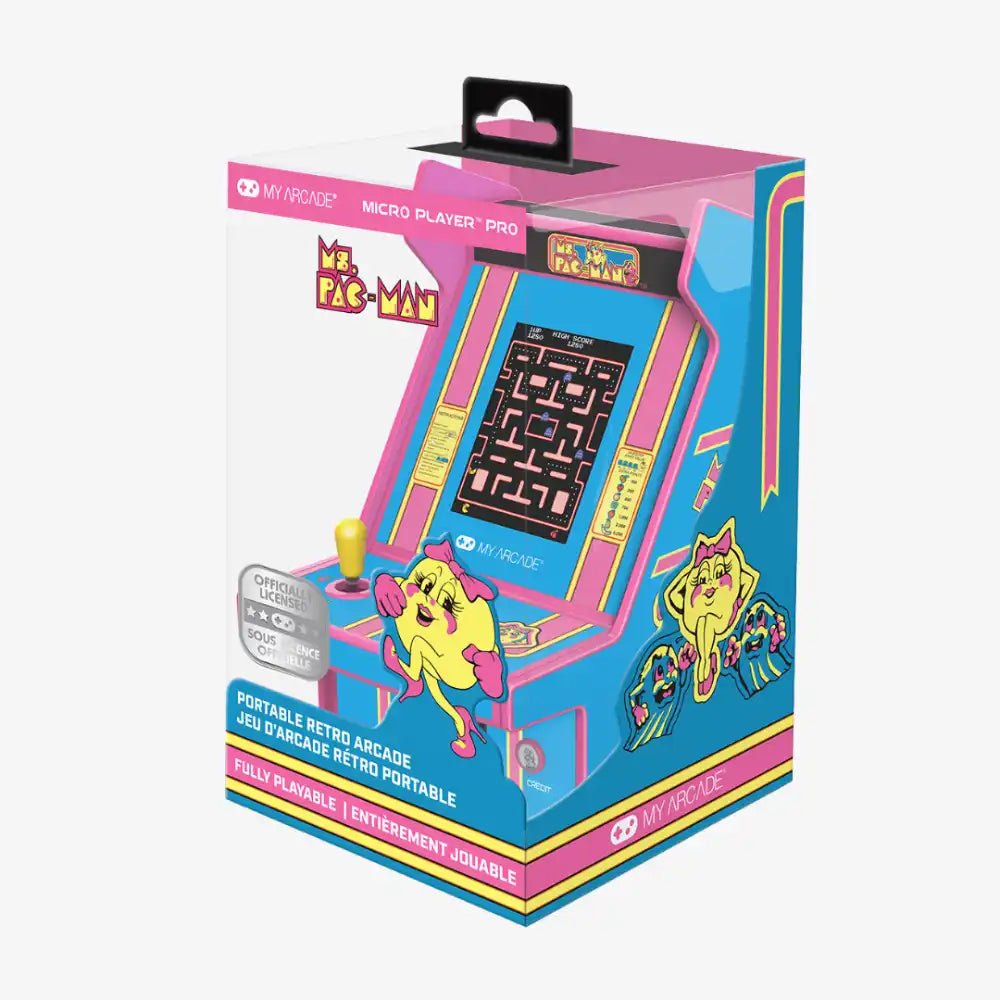 My Arcade Ms. PAC - MAN Micro Player Pro – Classic Retro Mini Arcade Console - Techty