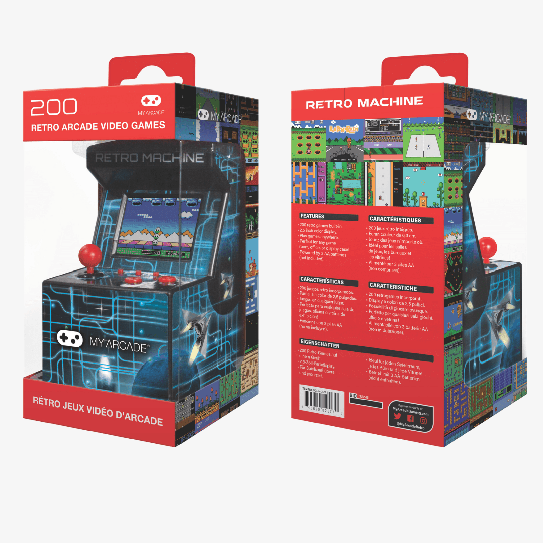 My Arcade Retro Machine – Handheld Gaming System with 200 Built - In Games - Techty