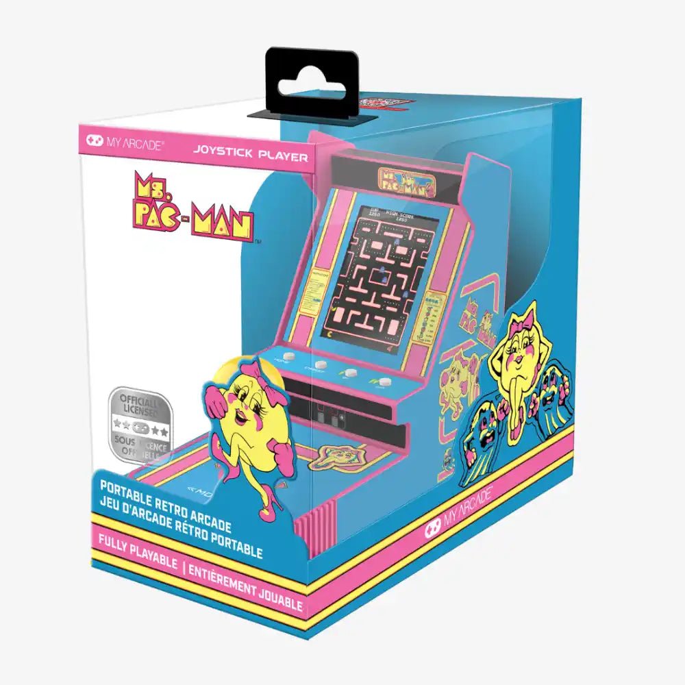 MyArcade Ms. PAC - MAN Joystick Player – Portable Retro Arcade Console - Techty