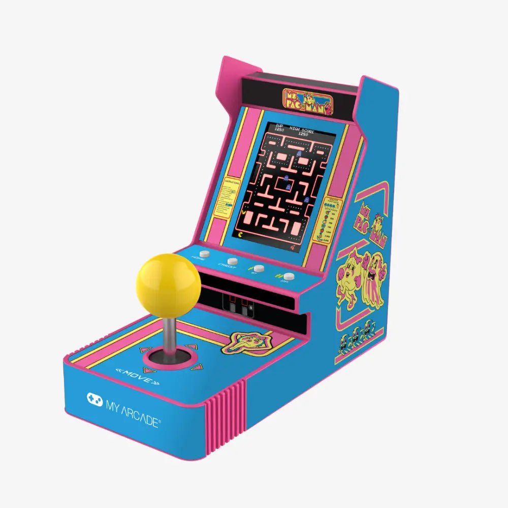 MyArcade Ms. PAC - MAN Joystick Player – Portable Retro Arcade Console - Techty