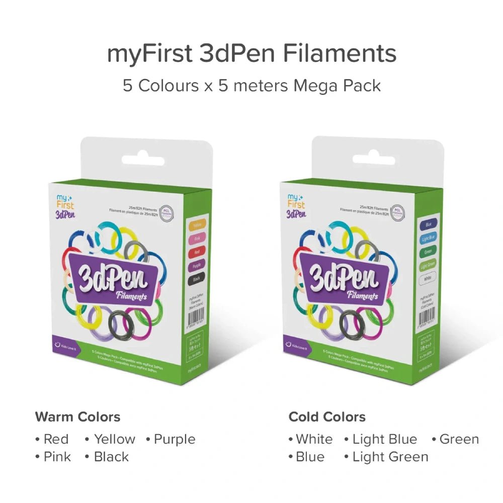 Myfirst Filaments 3DPens - 5 Color - Techty