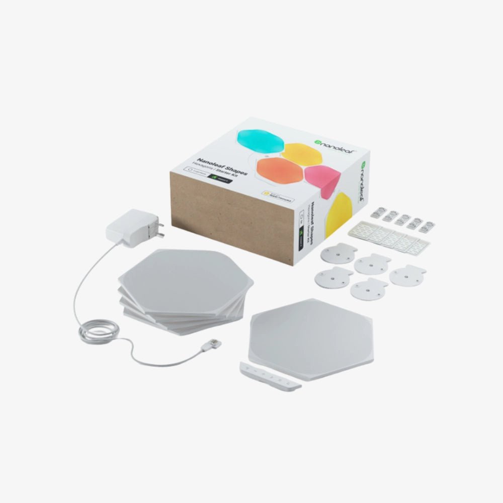 Nanoleaf Shapes Hexagon Starter Kit – 5 Pack (White, EU/UK) - Techty