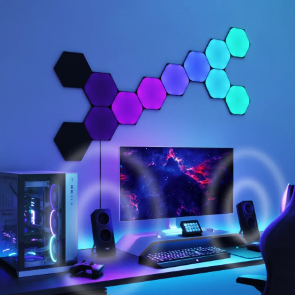 Nanoleaf Shapes Hexagon Starter Kit – 9 Panels (Ultra Black, Limited Edition) - Techty