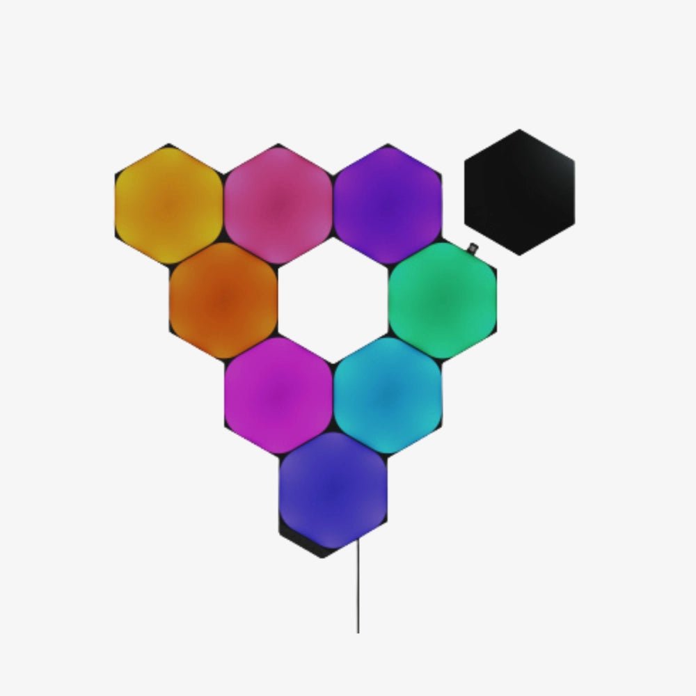 Nanoleaf Shapes Hexagon Starter Kit – 9 Panels (Ultra Black, Limited Edition) - Techty