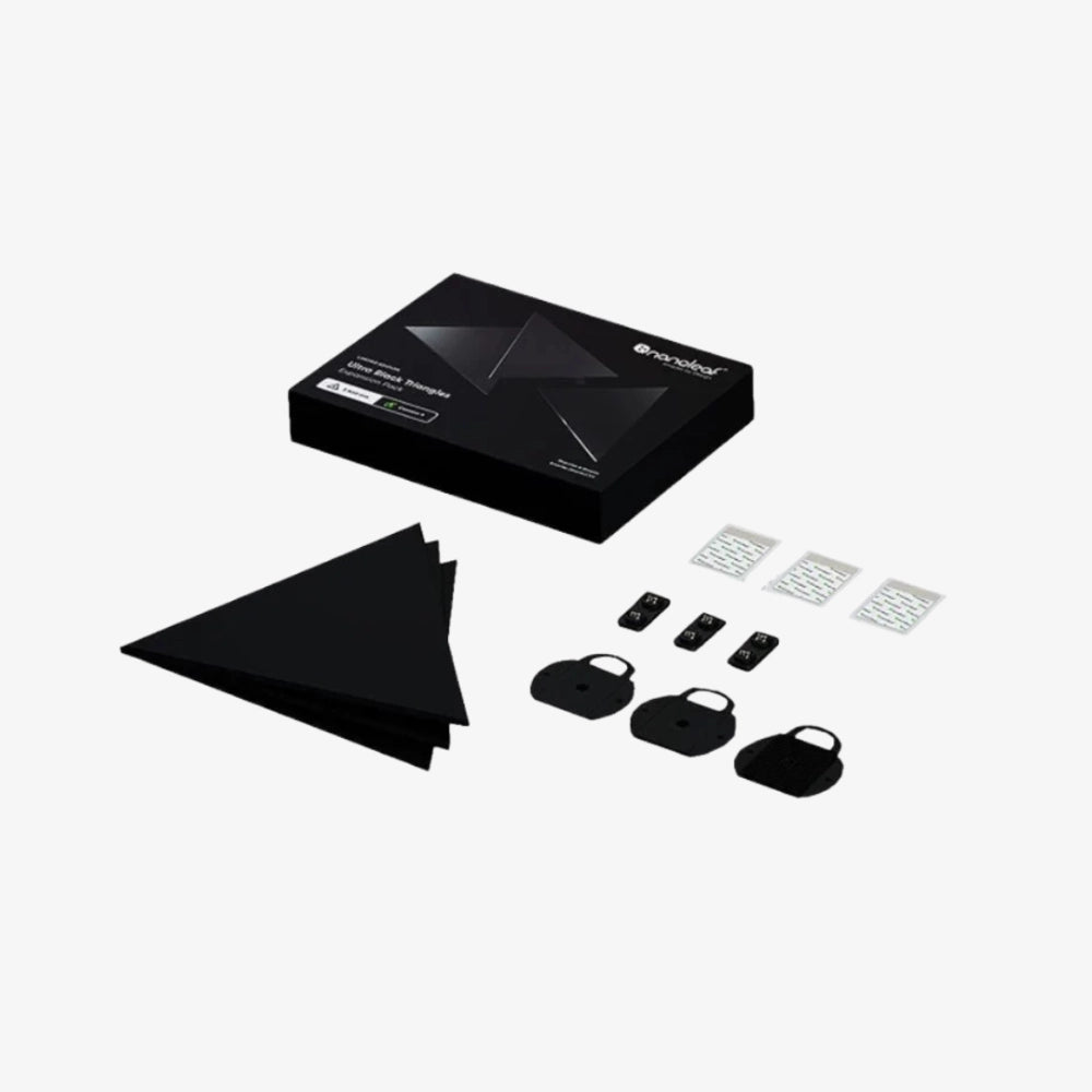 Nanoleaf Shapes Ultra Black Expansion Pack – Hexagons/Triangles (3 Panels) - Techty