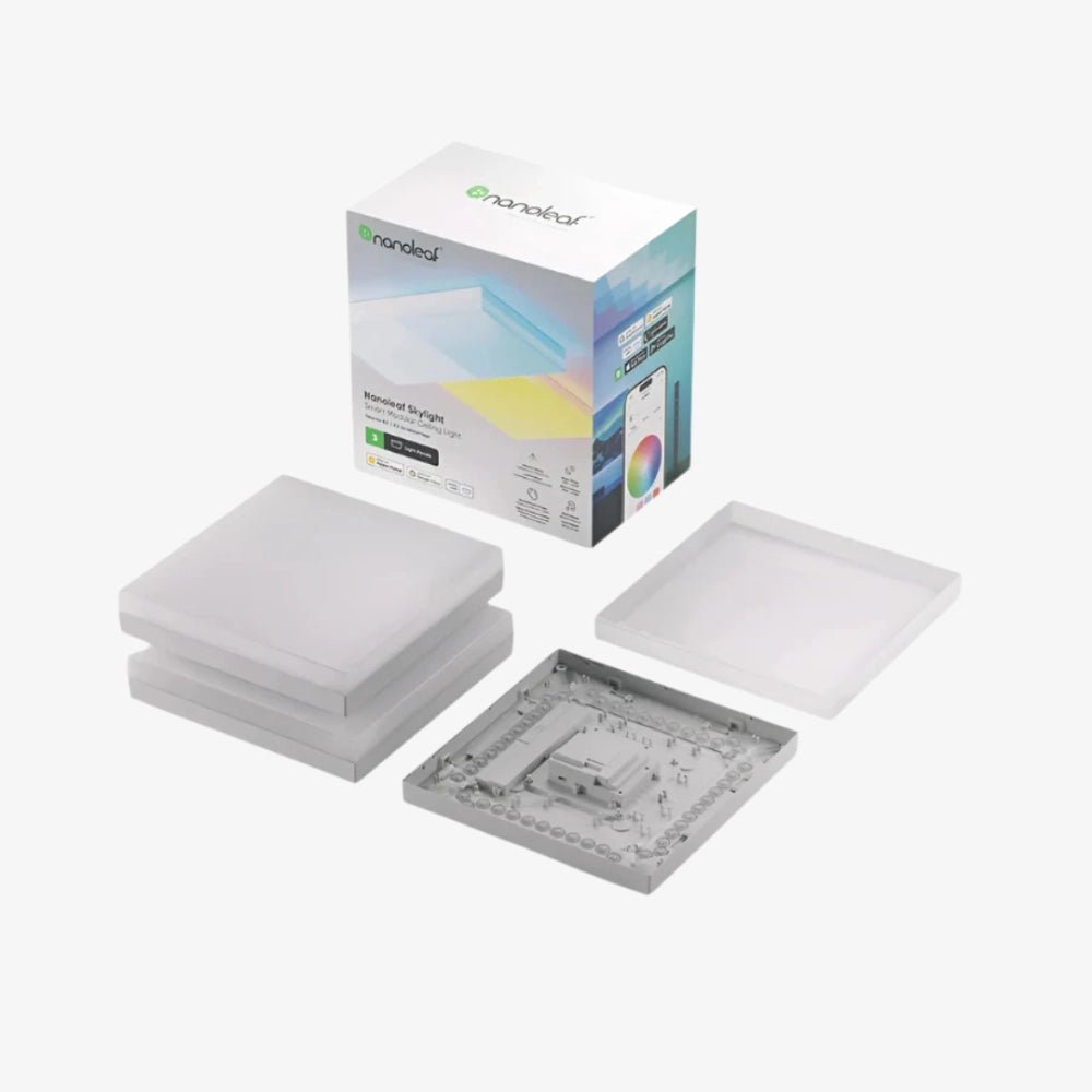 Nanoleaf Skylight Starter Kit – 3 Panel Ceiling Light (White) - Techty