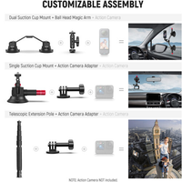 Neewer CA065 Triple Suction Cup Camera Car Mount