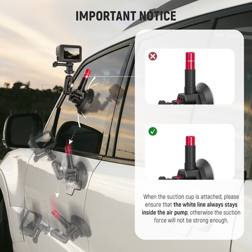 Neewer CA065 Triple Suction Cup Camera Car Mount
