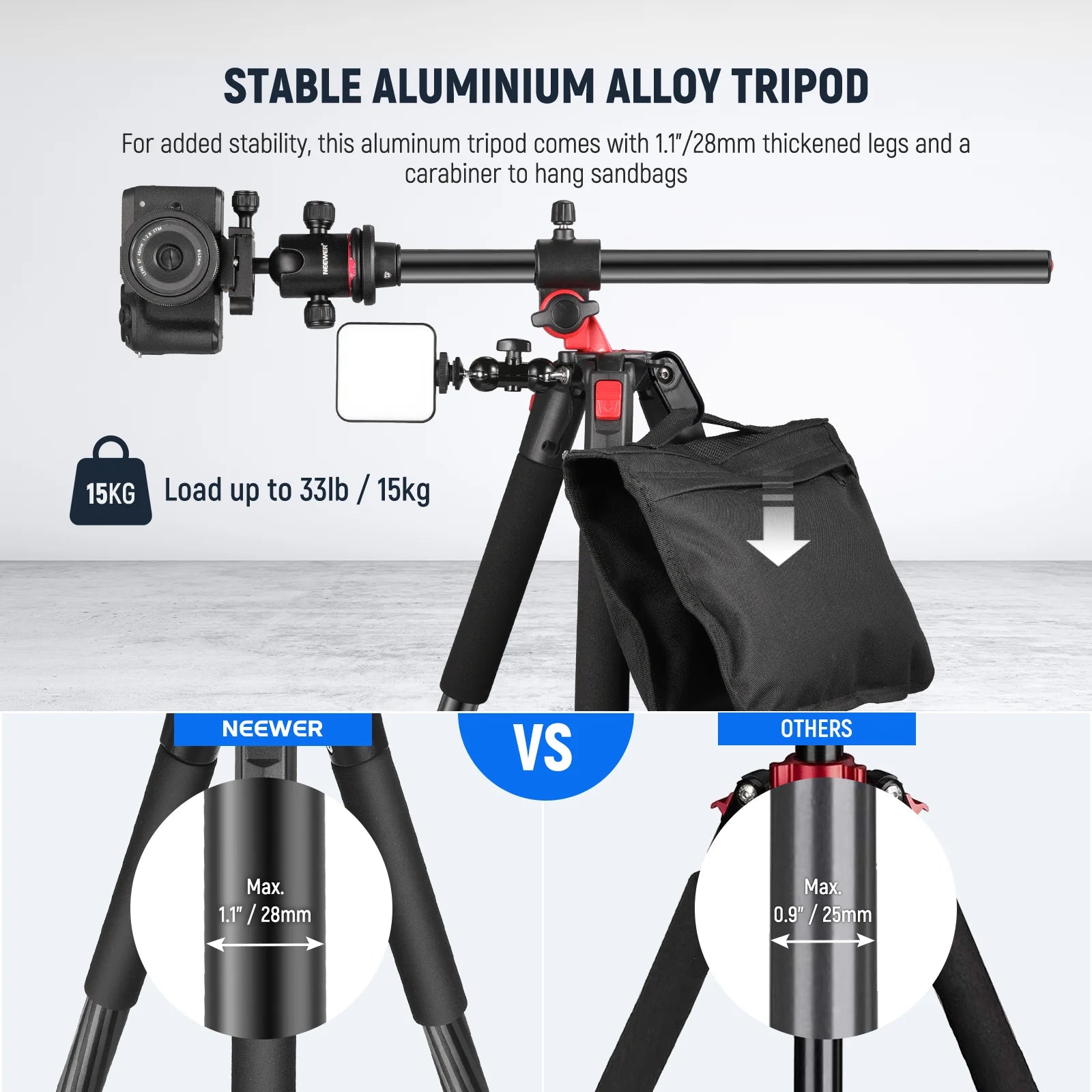 Neewer Multifunctional Aluminium Tripod with Monopod Option