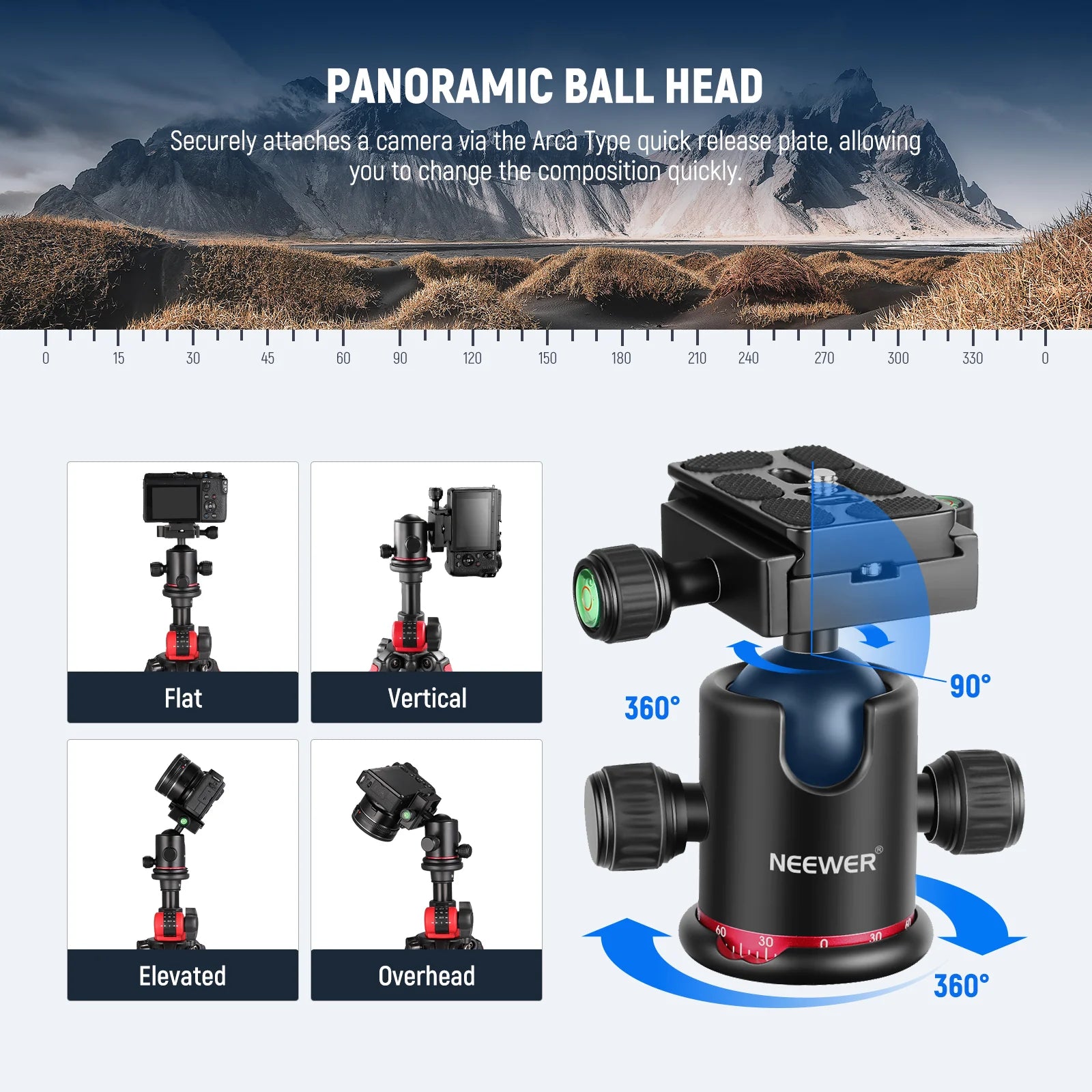 Neewer Multifunctional Aluminium Tripod with Monopod Option