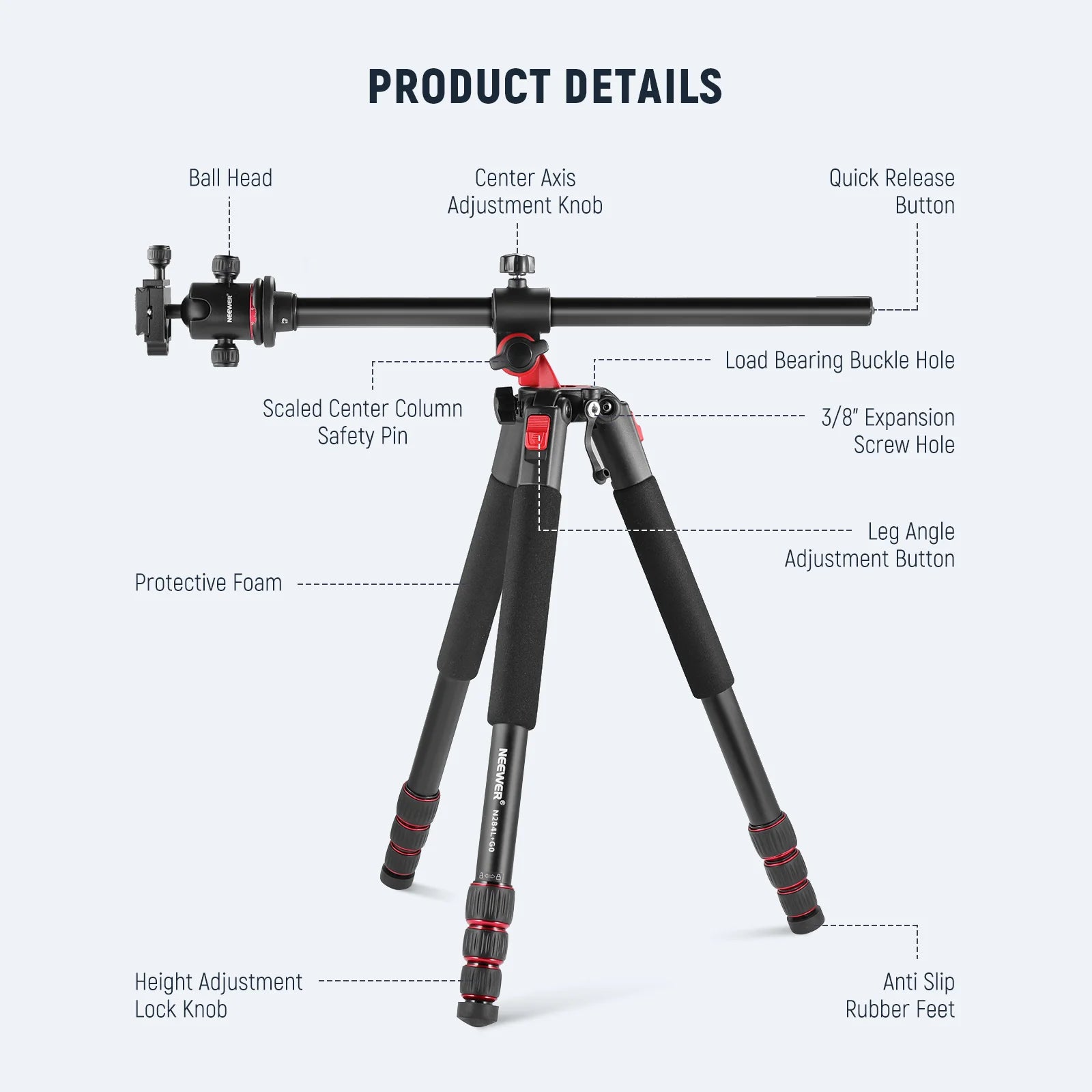 Neewer Multifunctional Aluminium Tripod with Monopod Option