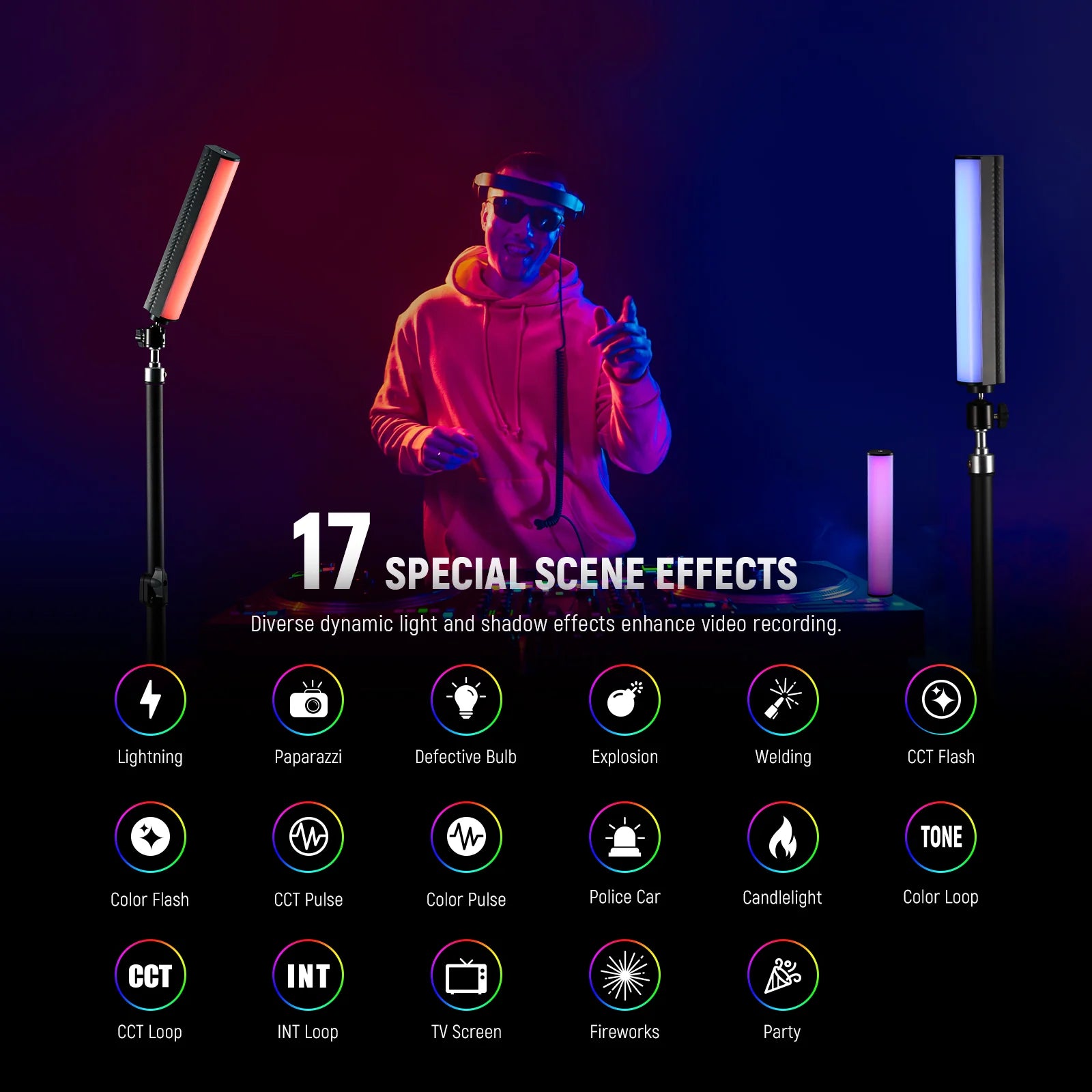 Neewer TL21C App RGB LED Light Wand