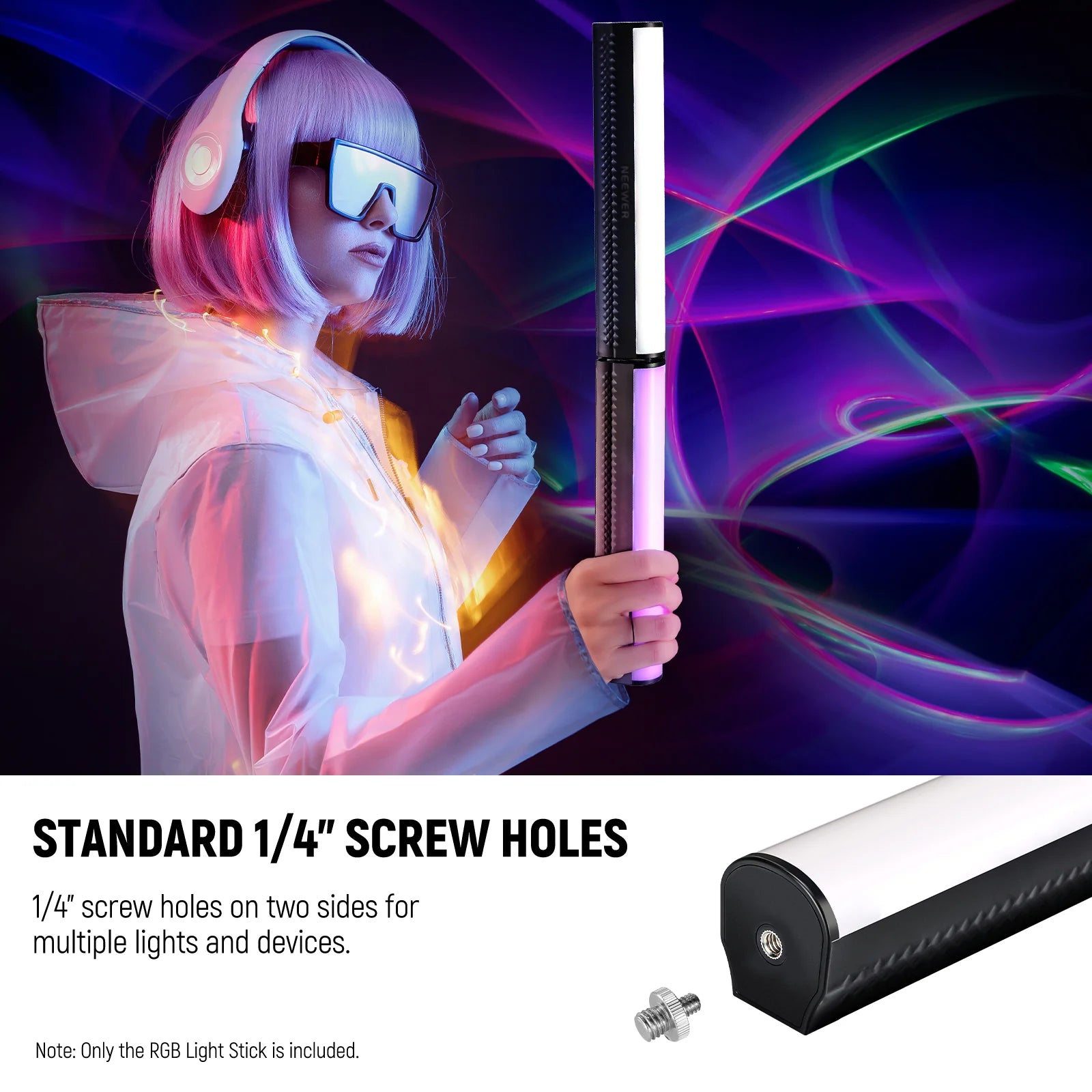Neewer TL21C App RGB LED Light Wand