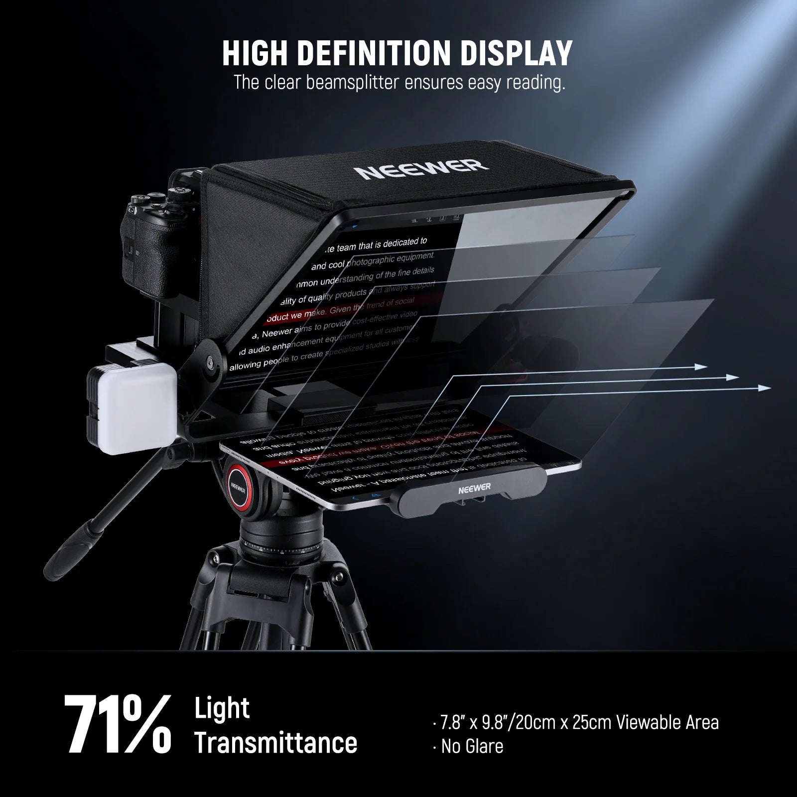 Neewer X14 III Aluminum Alloy Teleprompter with 501PL Quick Shoe Plate
