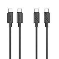 Porodo Blue USB-C To USB-C Cable Fast Charge & Data 1.2m/4ft-Black