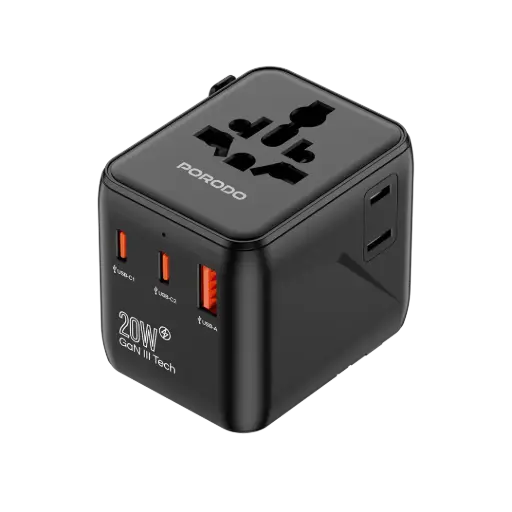 Porodo Universal Travel GaN Quick Charger-Black