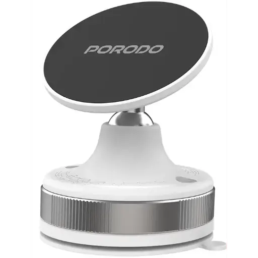 Porodo Vacuseal Vacuum Suction Magnetic Phone Mount-White