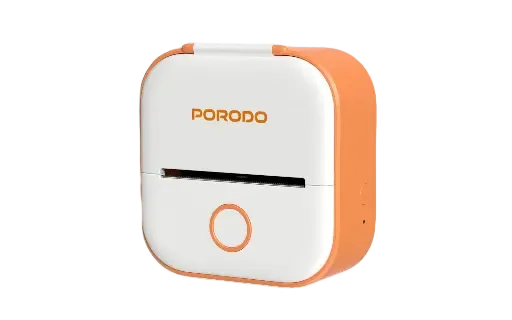 Porodo Lifestyle Pocket HD Thermal Printer - White/Orange